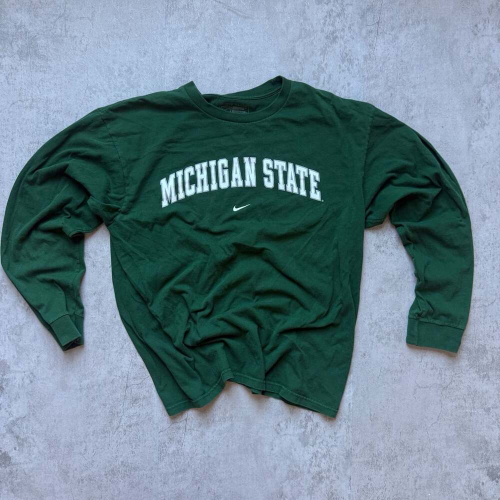 Vintage Nike Michigan State Spartans Long Sleeve T-Shirt Size L